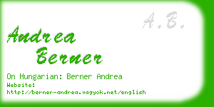 andrea berner business card